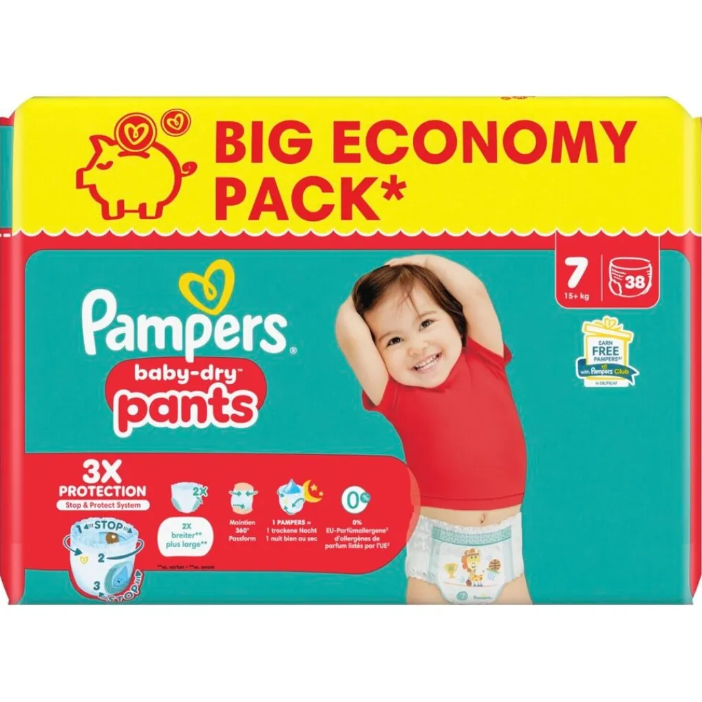 Pampers Luierbroekjes Maat 7>Baby-Dry Pants Maat 7 Luierbroekjes