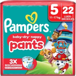 Pampers Luierbroekjes Maat 5>Baby-Dry Paw Patrol Pants Maat 5 Luierbroekjes