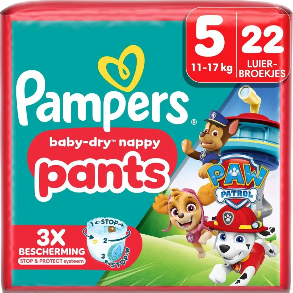Pampers Luierbroekjes Maat 5>Baby-Dry Paw Patrol Pants Maat 5 Luierbroekjes