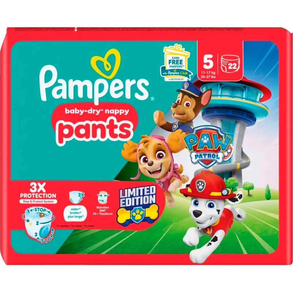 Pampers Luierbroekjes Maat 5>Baby-Dry Paw Patrol Pants Maat 5 Luierbroekjes
