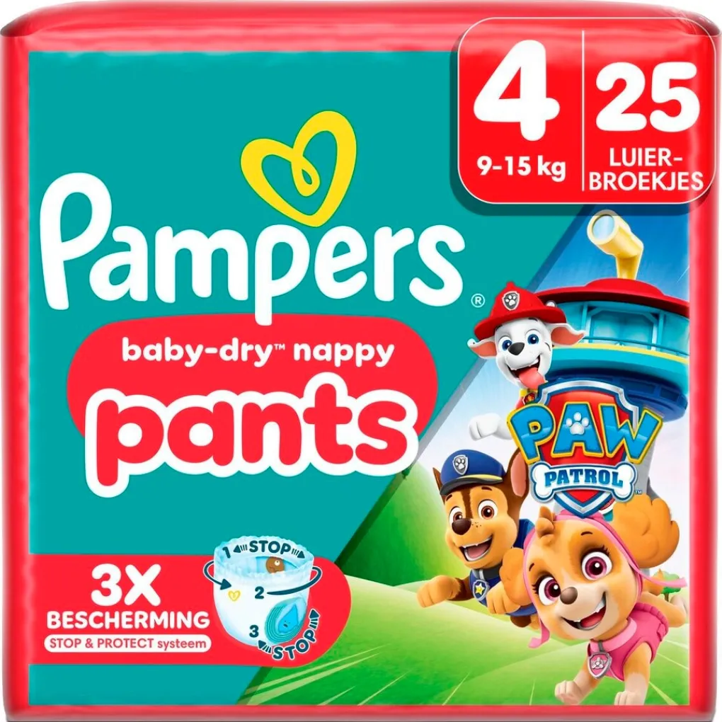 Pampers Luierbroekjes Maat 4>Baby-Dry Paw Patrol Pants Maat 4 Luierbroekjes