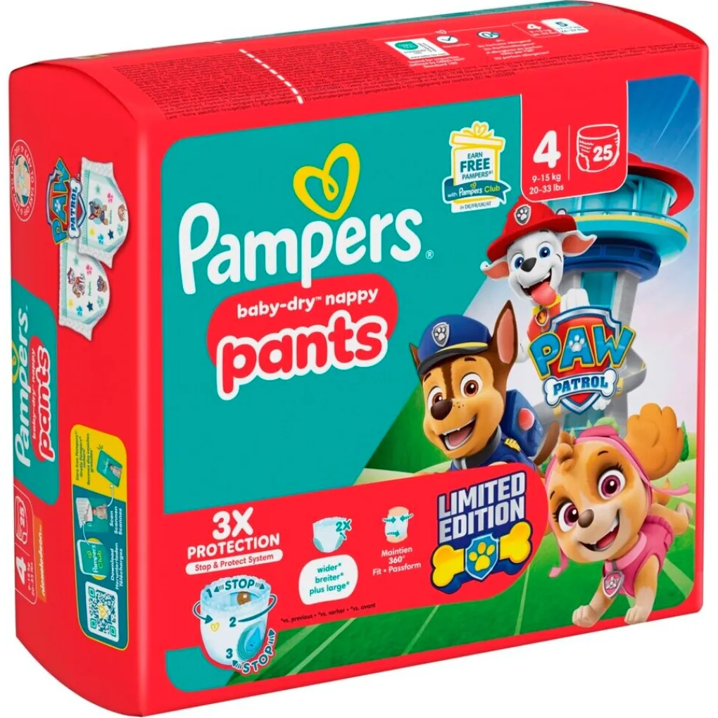 Pampers Luierbroekjes Maat 4>Baby-Dry Paw Patrol Pants Maat 4 Luierbroekjes
