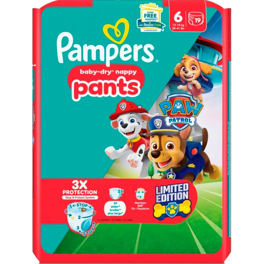 Pampers Luierbroekjes Maat 6>Baby-Dry Paw Patrol Pants Maat 6 Luierbroekjes