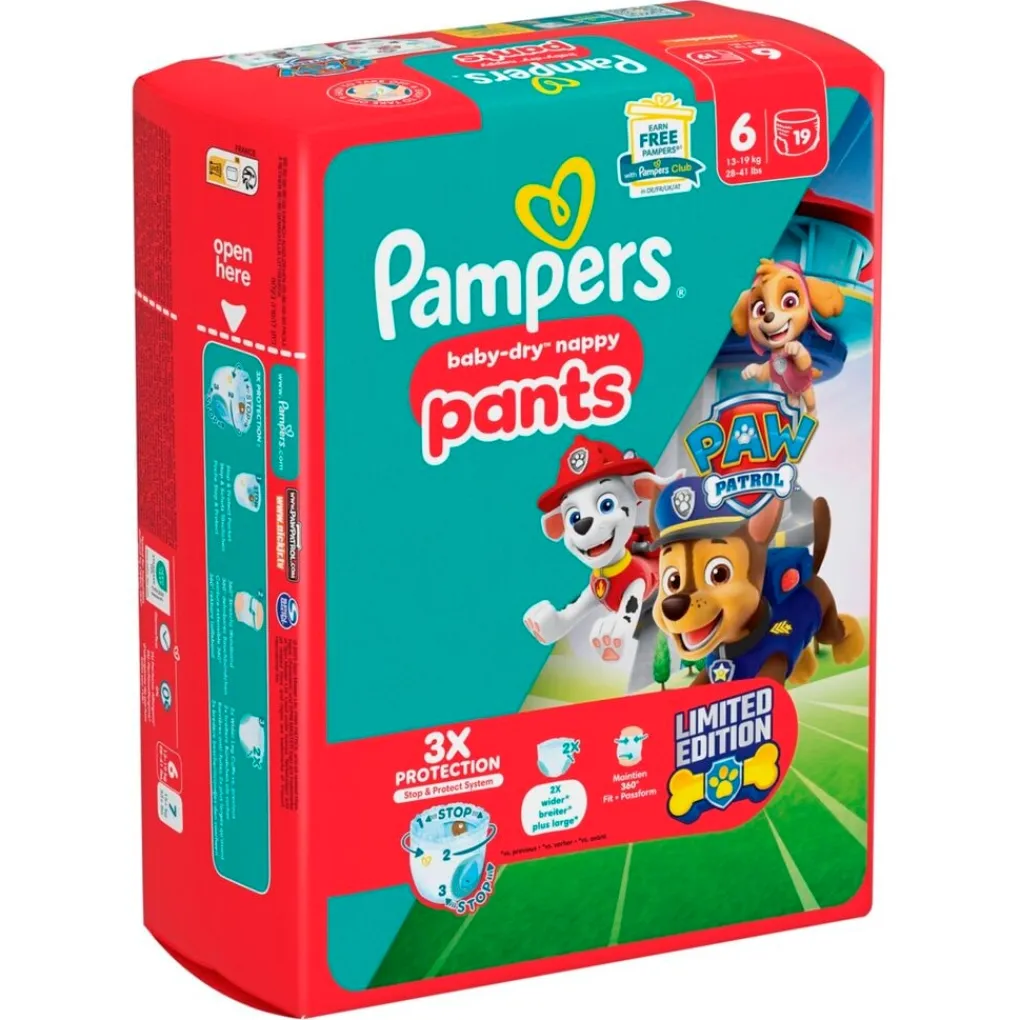 Pampers Luierbroekjes Maat 6>Baby-Dry Paw Patrol Pants Maat 6 Luierbroekjes