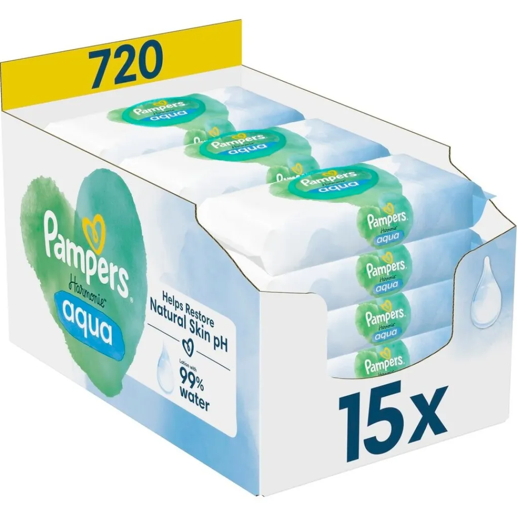 Pampers Billendoekjes>Harmonie Aqua Billendoekjes