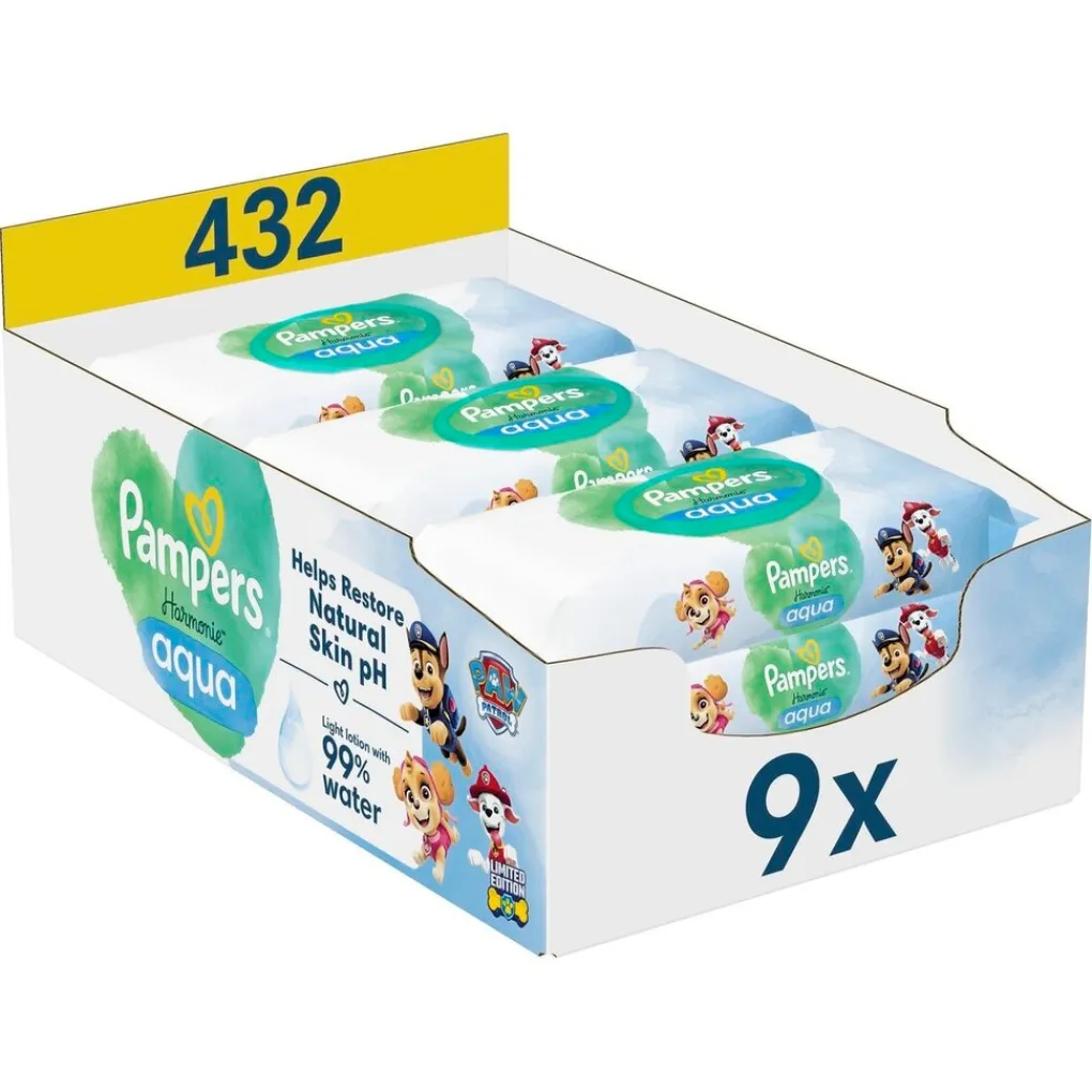 Pampers Billendoekjes>Harmonie Aqua Paw Patrol Babydoekjes