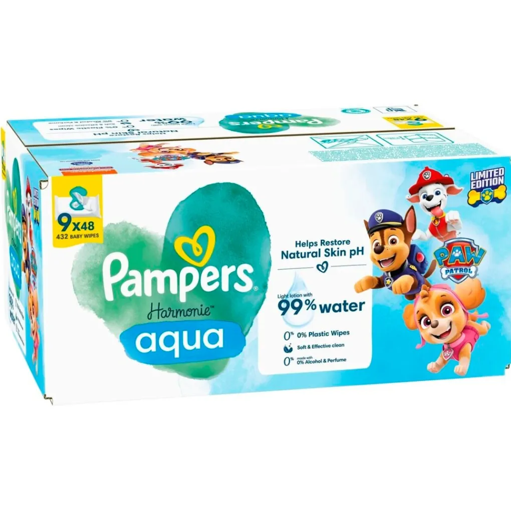 Pampers Billendoekjes>Harmonie Aqua Paw Patrol Babydoekjes