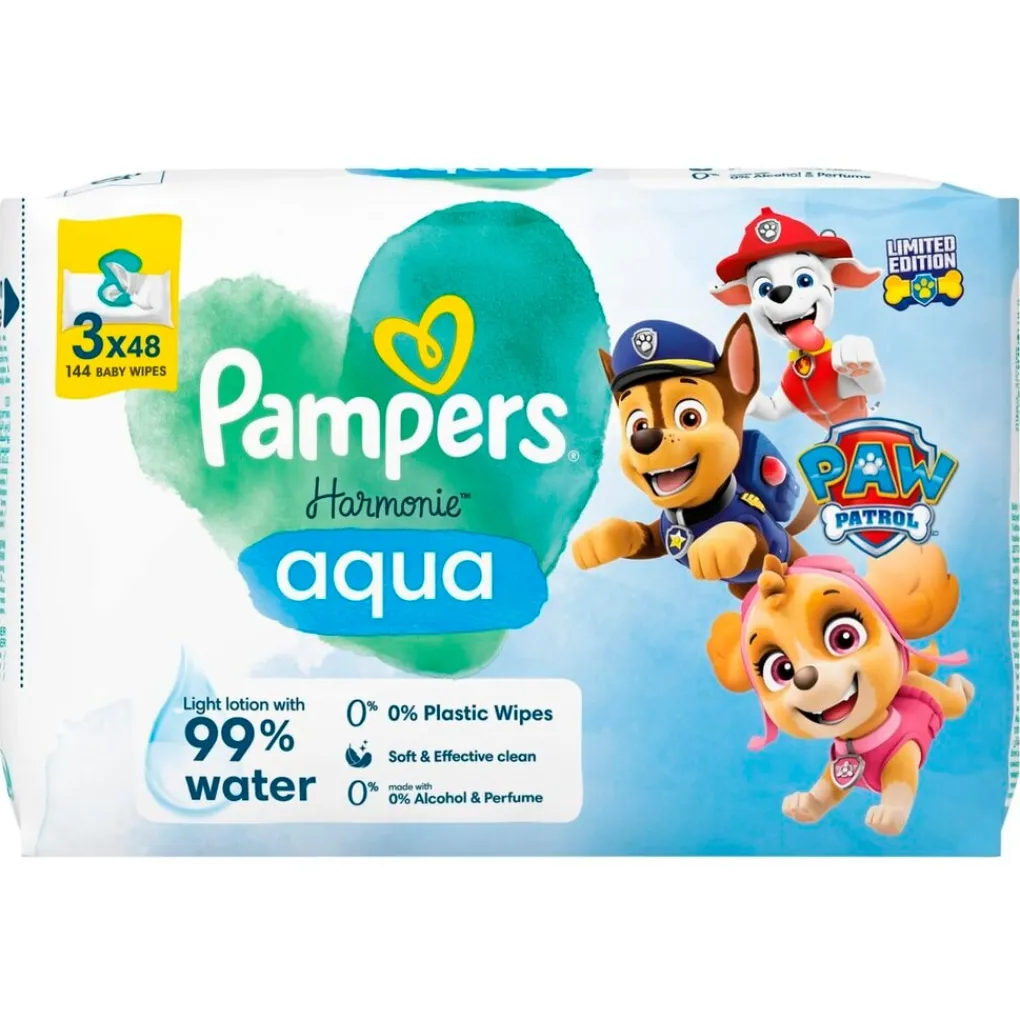 Pampers Billendoekjes>Harmonie Aqua Paw Patrol Babydoekjes