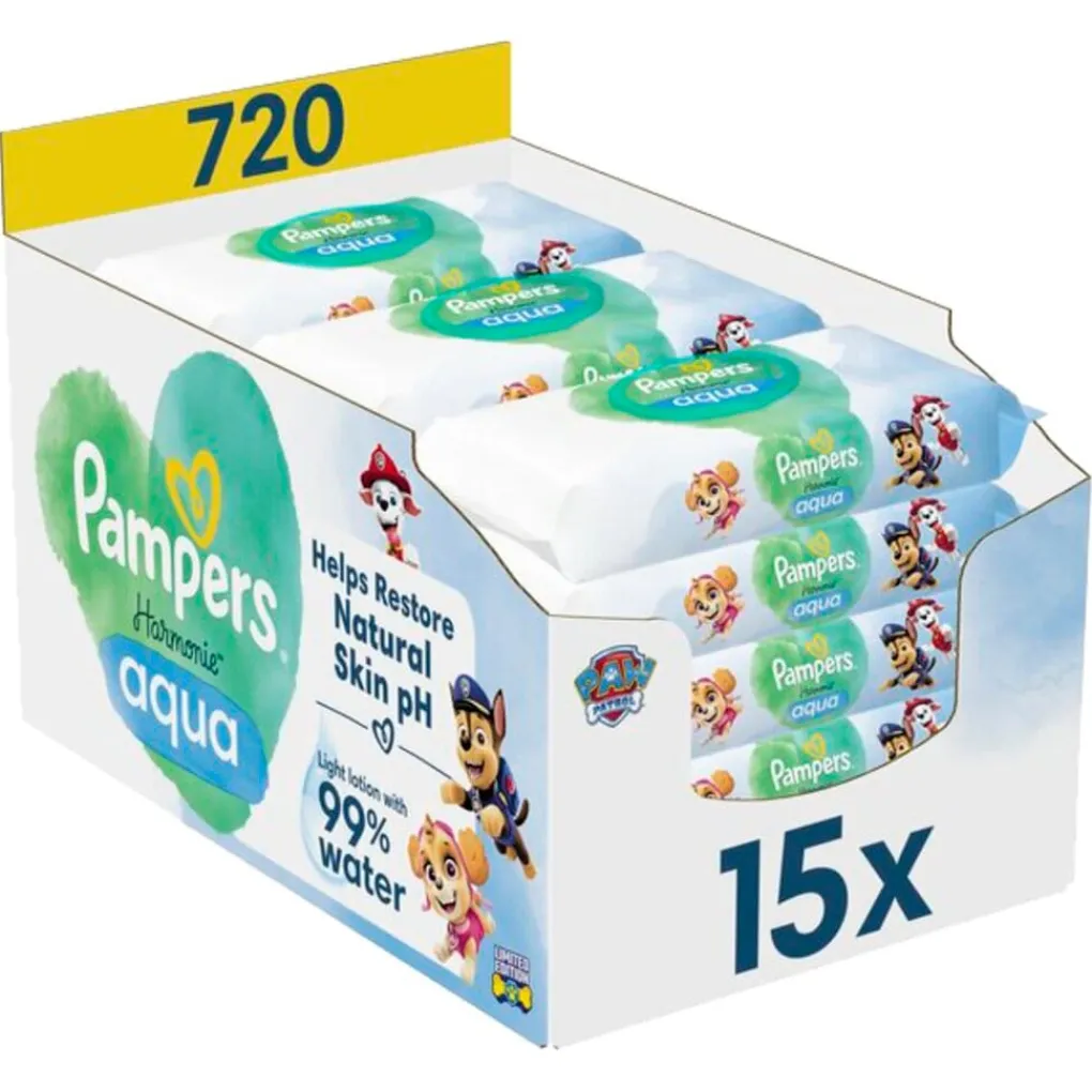 Pampers Billendoekjes>Harmonie Aqua Paw Patrol Babydoekjes