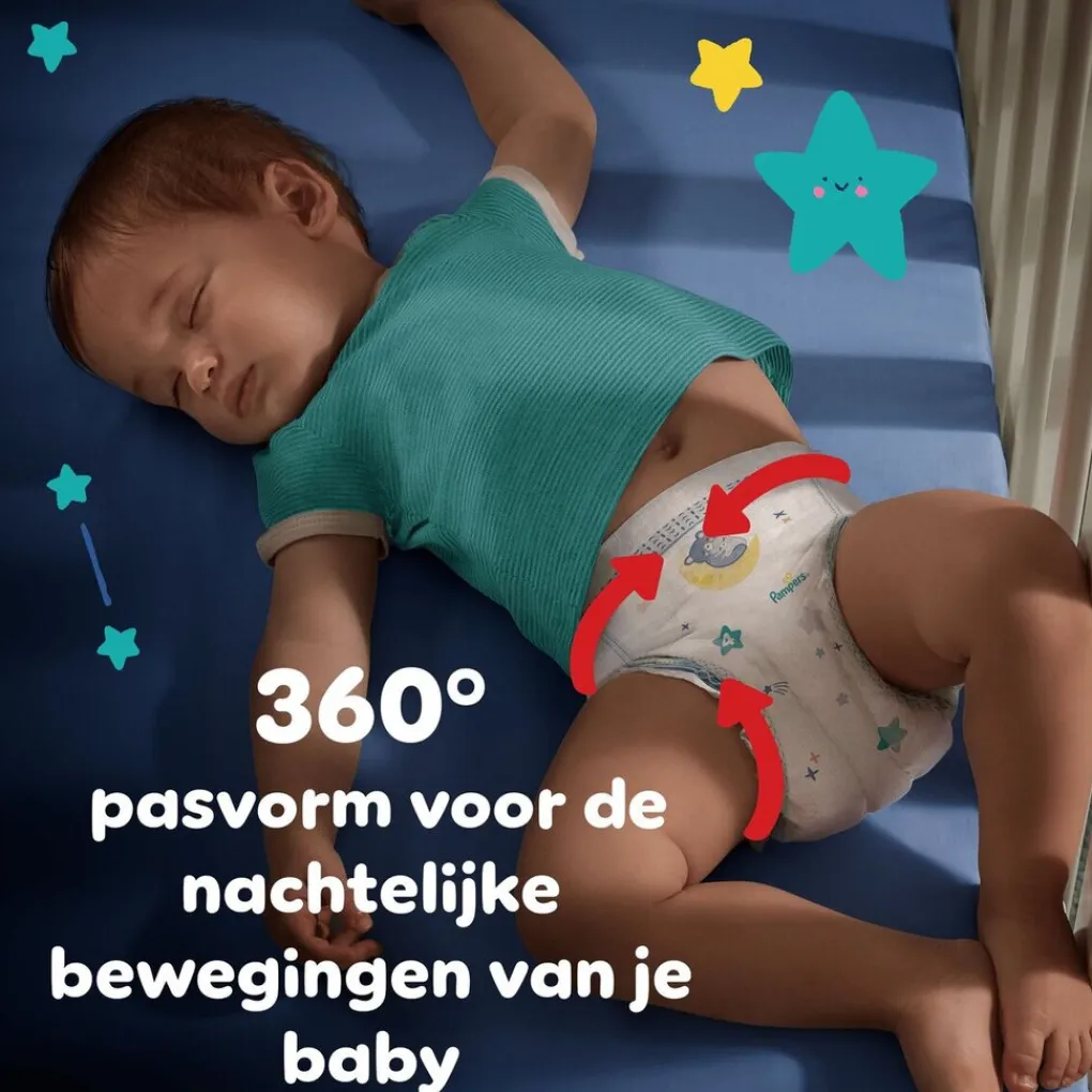 Pampers Pyjamabroekjes>Night Pants Maat 5 Luierbroekjes