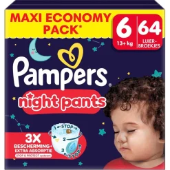 Pampers Pyjamabroekjes|Luierbroekjes Maat 6>Night Pants Maat 6 Luierbroekjes