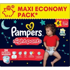 Pampers Pyjamabroekjes|Luierbroekjes Maat 6>Night Pants Maat 6 Luierbroekjes