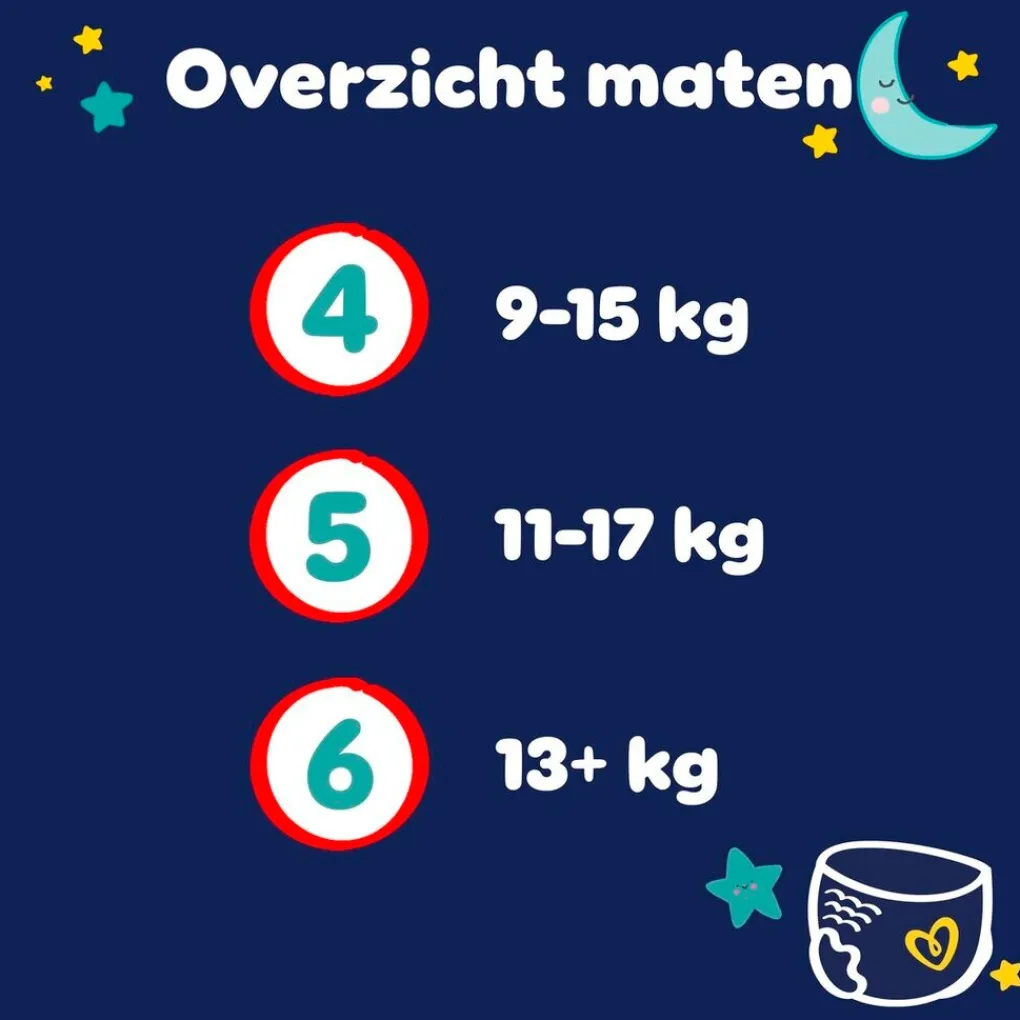 Pampers Luierbroekjes Maat 5|Pyjamabroekjes>Night Pants Maat 5 Luierbroekjes