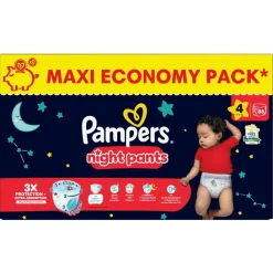 Pampers Pyjamabroekjes|Luierbroekjes Maat 4>Night Pants Maat 4 Luierbroekjes