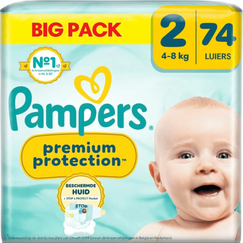Pampers Luiers Maat 2>Premium Protection Maat 2 Luiers