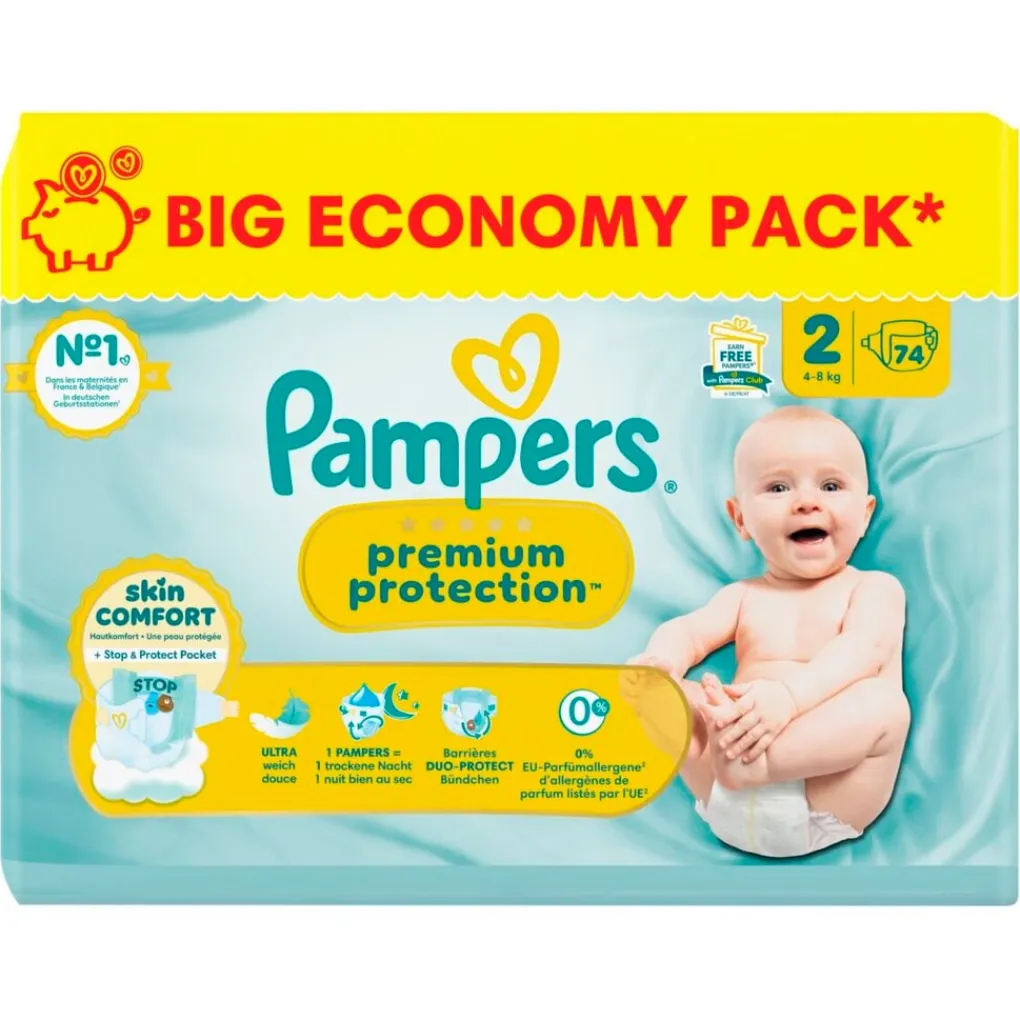 Pampers Luiers Maat 2>Premium Protection Maat 2 Luiers