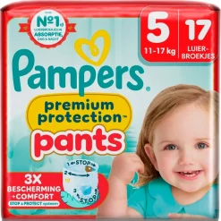 Pampers Luierbroekjes Maat 5>Premium Protection Pants Maat 5 Luierbroekjes