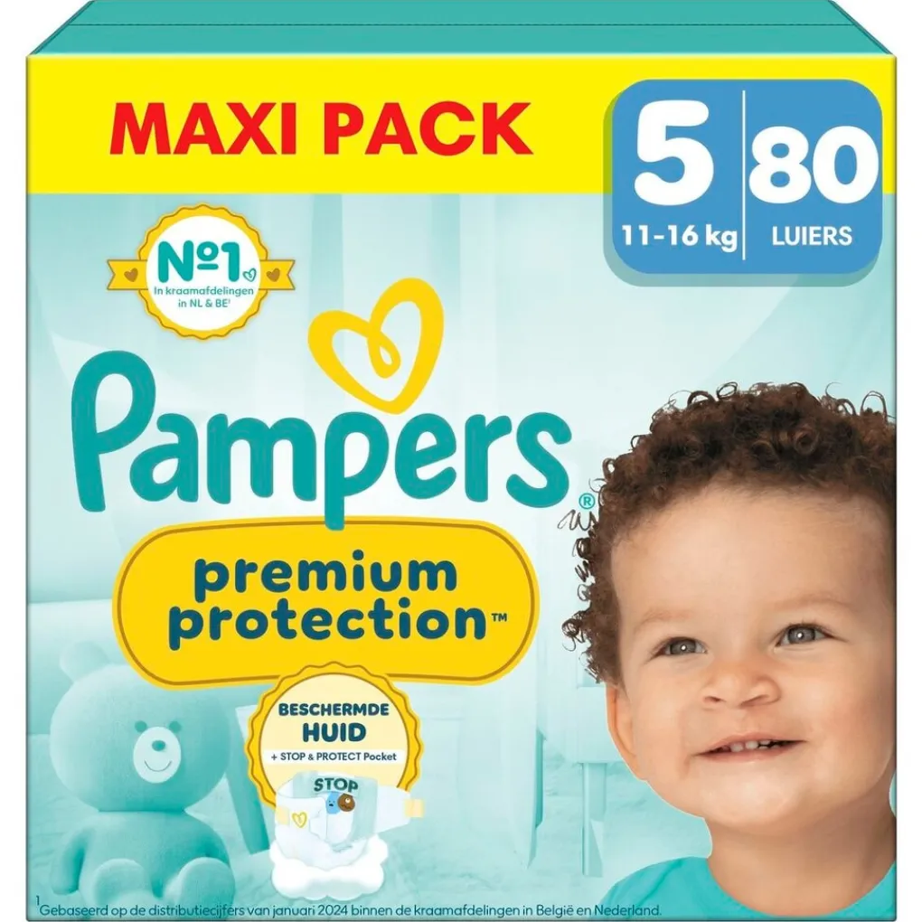 Pampers Luiers Maat 5>Premium Protection Maat 5 Luiers