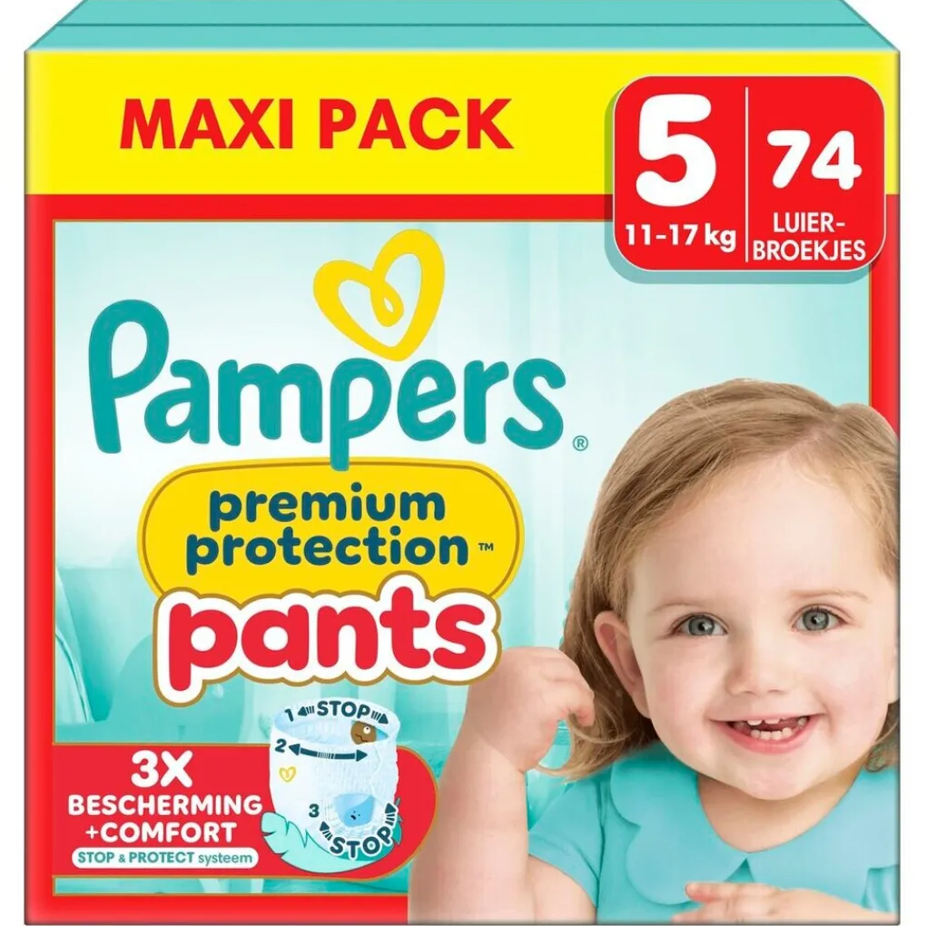 Pampers Luierbroekjes Maat 5>Premium Protection Pants Maat 5 Luierbroekjes