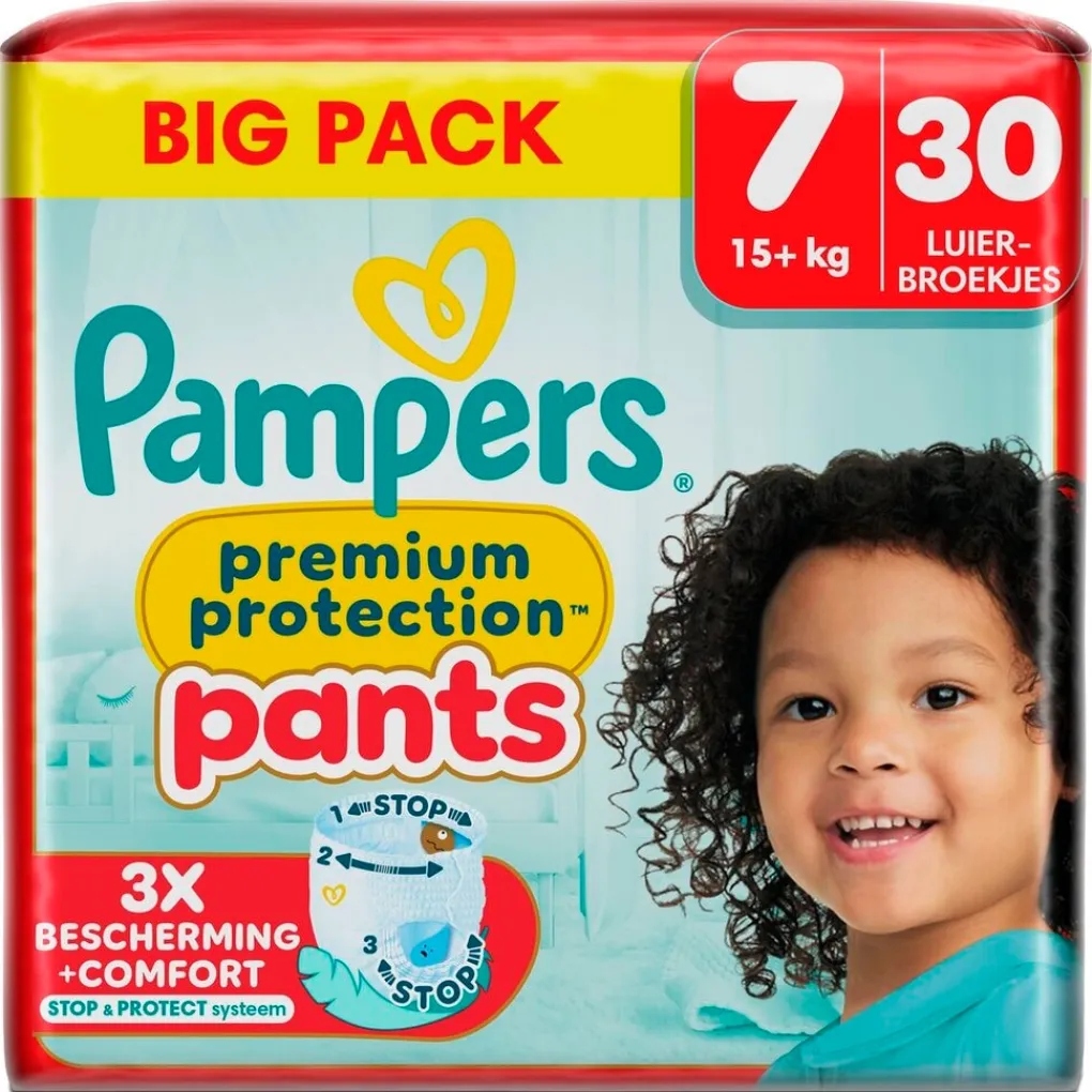 Pampers Luierbroekjes Maat 7>Premium Protection Pants Maat 7 Luierbroekjes