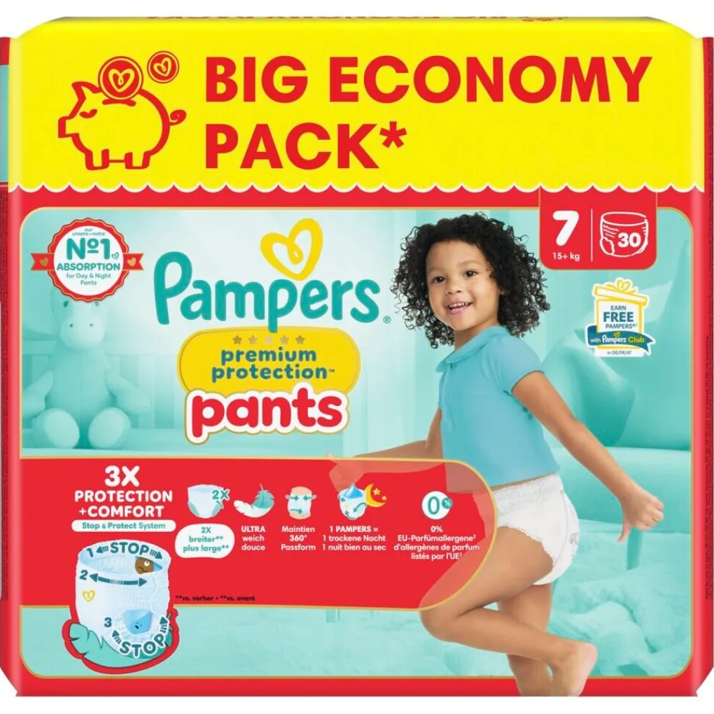 Pampers Luierbroekjes Maat 7>Premium Protection Pants Maat 7 Luierbroekjes