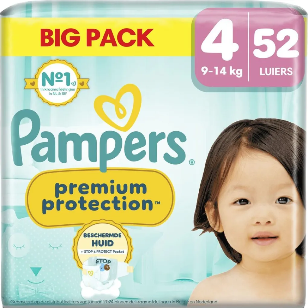Pampers Luiers Maat 4>Premium Protection Maat 4 Luiers