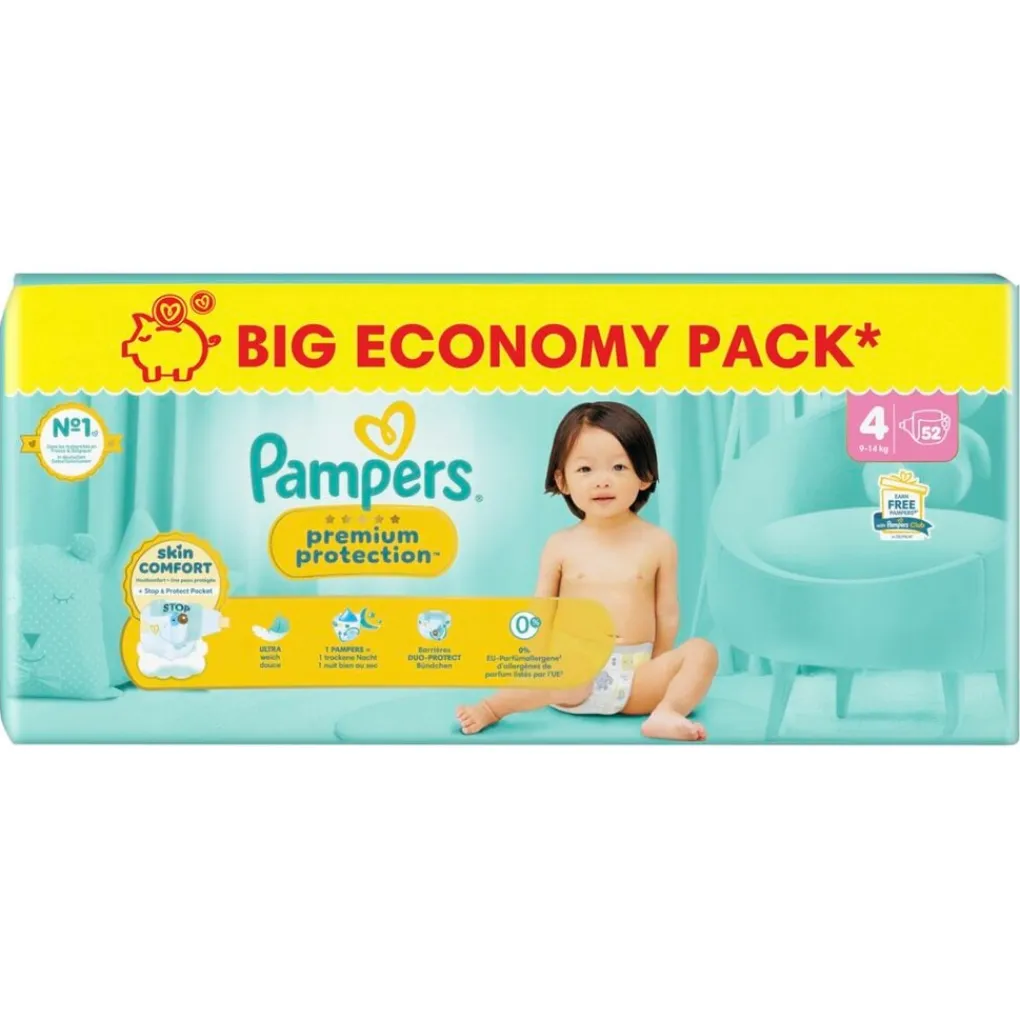 Pampers Luiers Maat 4>Premium Protection Maat 4 Luiers