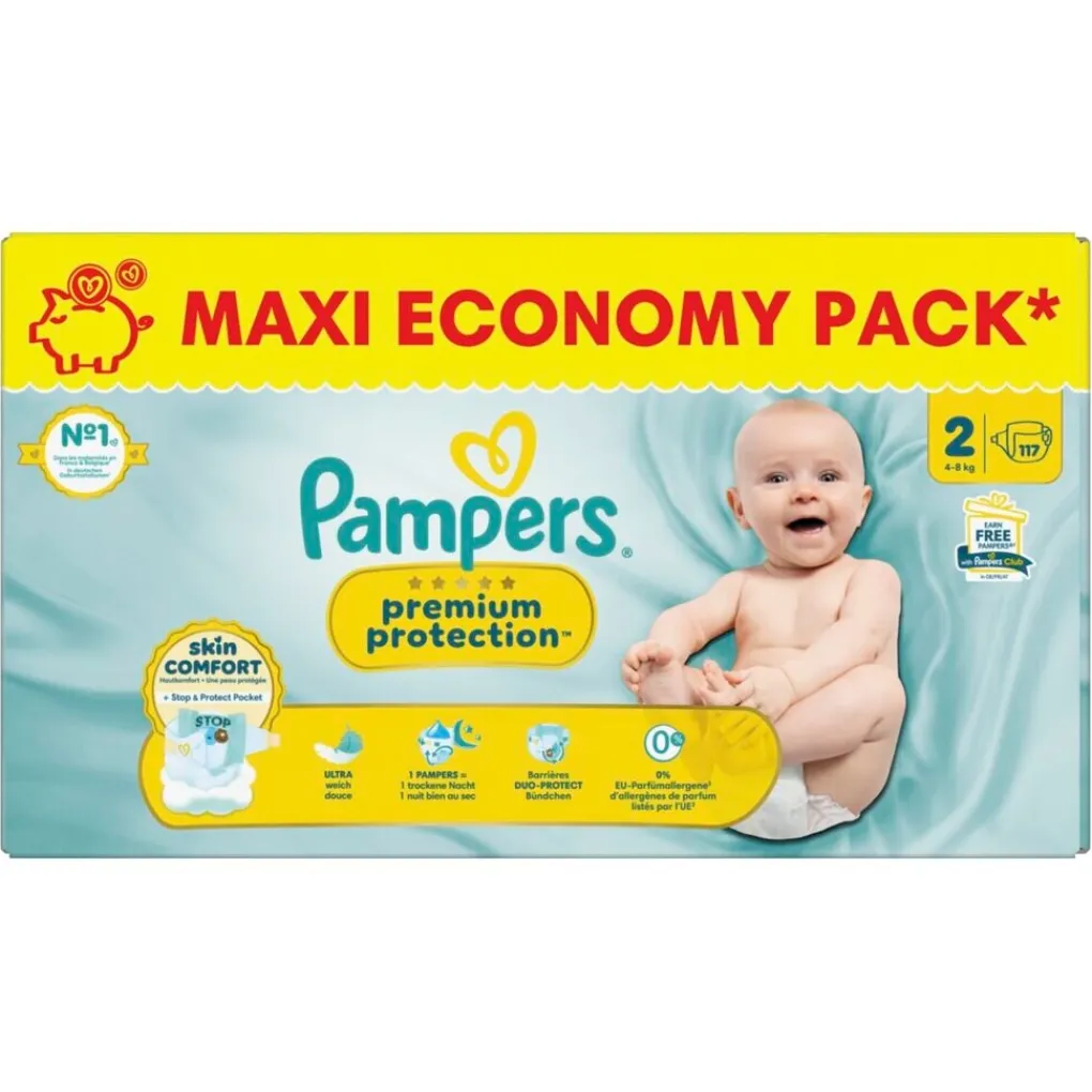 Pampers Luiers Maat 2>Premium Protection Maat 2 Luiers