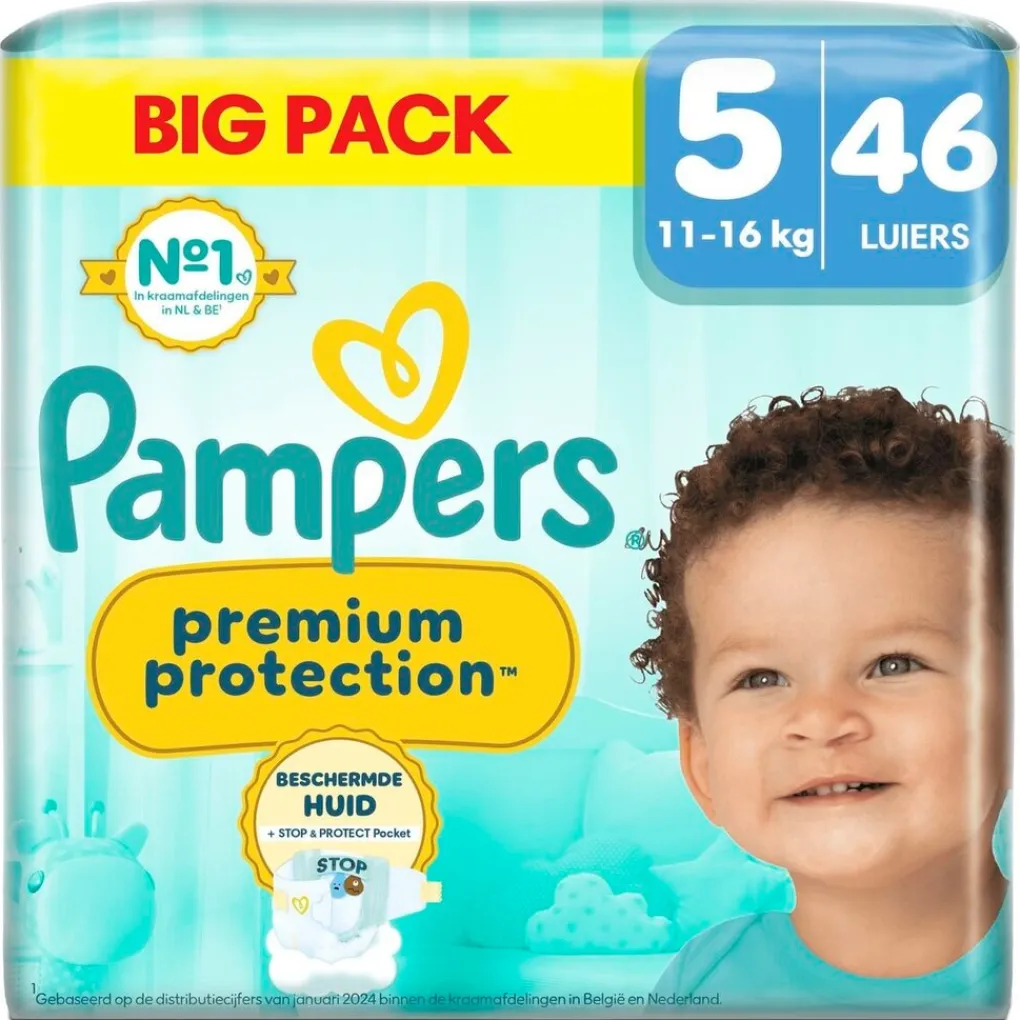 Pampers Luiers Maat 5>Premium Protection Maat 5 Luiers