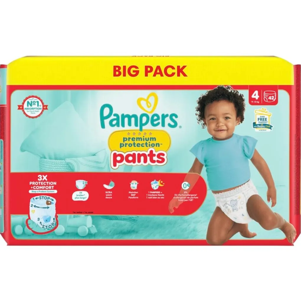 Pampers Luierbroekjes Maat 4>Premium Protection Pants Maat 4 Luierbroekjes
