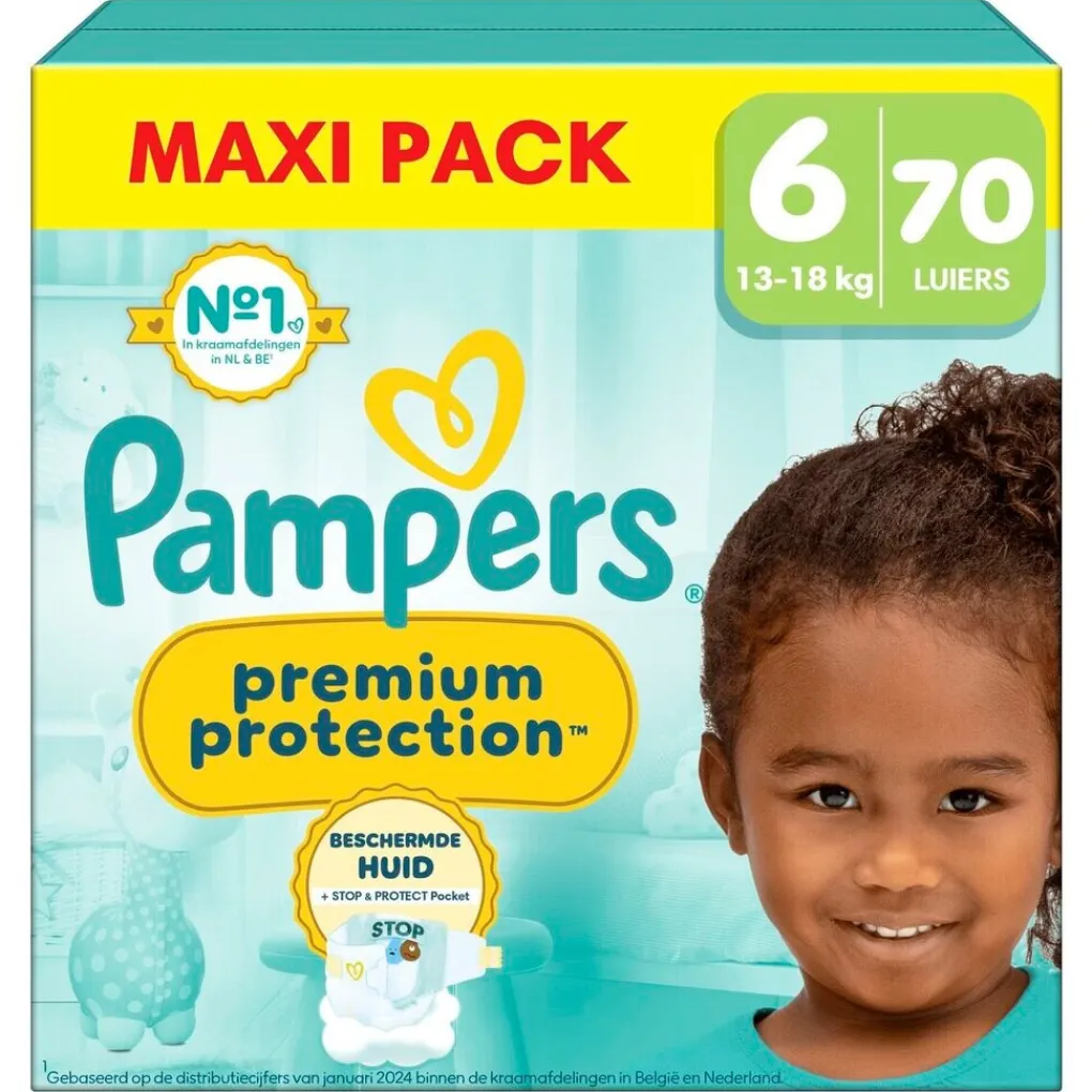 Pampers Luiers Maat 6>Premium Protection Maat 6 Luiers