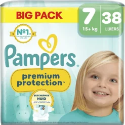 Pampers Luiers Maat 7>Premium Protection Maat 7 Luiers