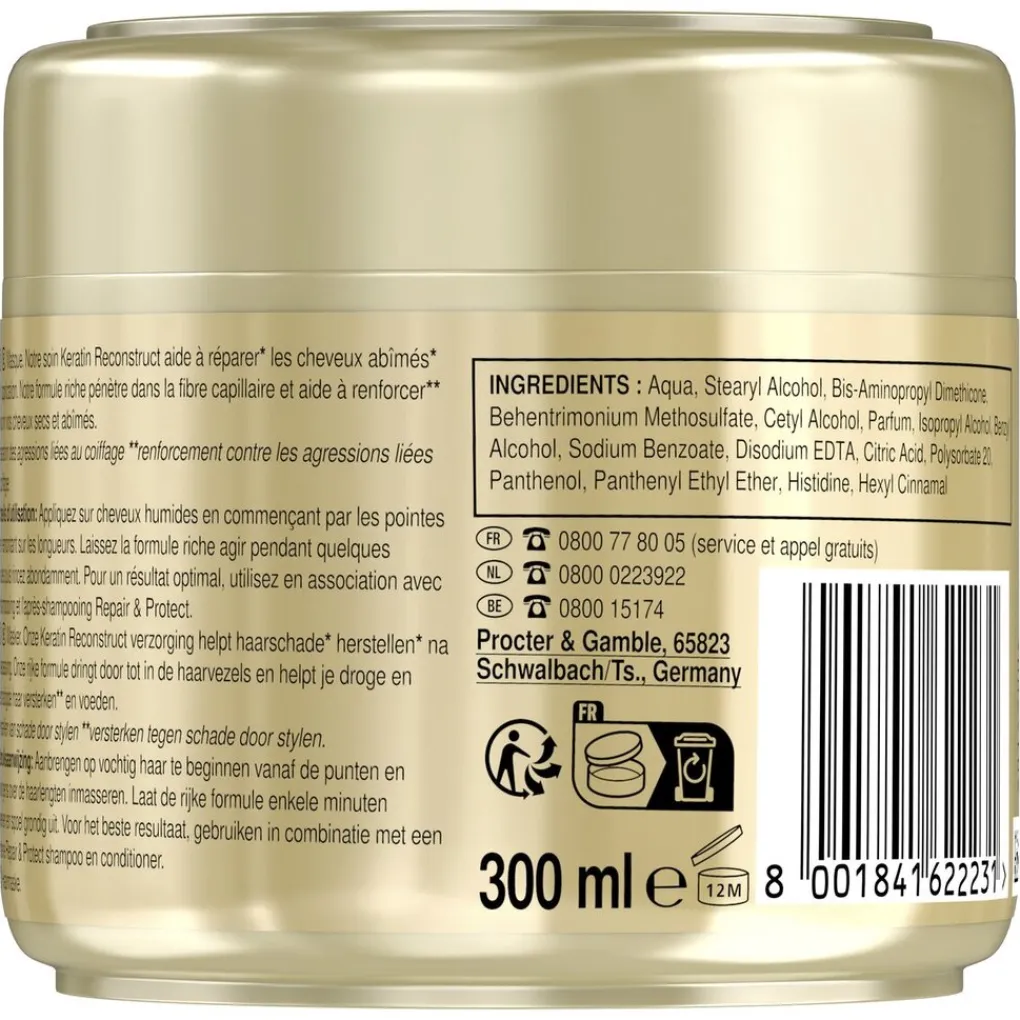 Pantene Haarmasker>Active Nutri-Plex Pro-V Repair & Protect Keratine Haarmasker