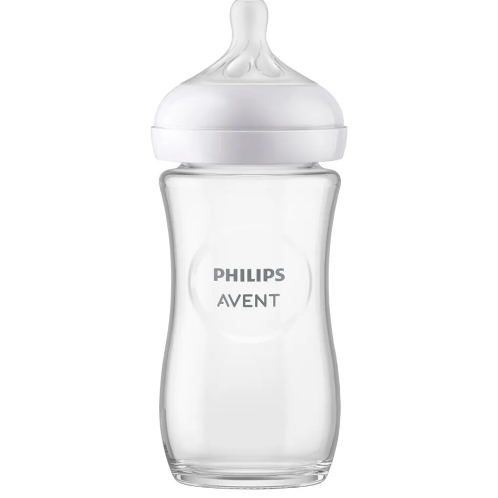 Philips Avent Babyflesjes>Natural Response Fles Glas 240ml – Flow 3 – BPS vrij- 1 fles