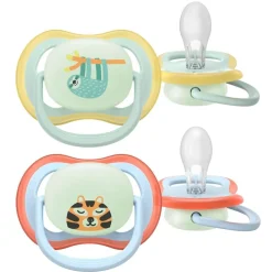 Philips Avent Fopspenen>Soother Ultra Air 0-6M SCF376/24 Nighttime Fopspeen
