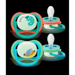 Philips Avent Fopspenen>Soother Ultra Air 6-18M SCF376/28 Nighttime Fopspeen