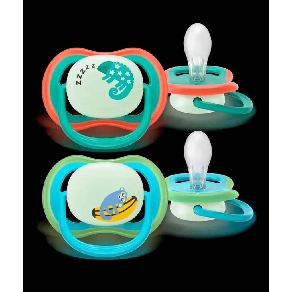 Philips Avent Fopspenen>Soother Ultra Air 6-18M SCF376/28 Nighttime Fopspeen