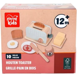 Playing Kids Houten Speelgoed>Houten Toaster