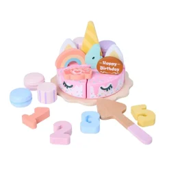 Playing Kids Houten Speelgoed>Unicorn Verjaardagstaart