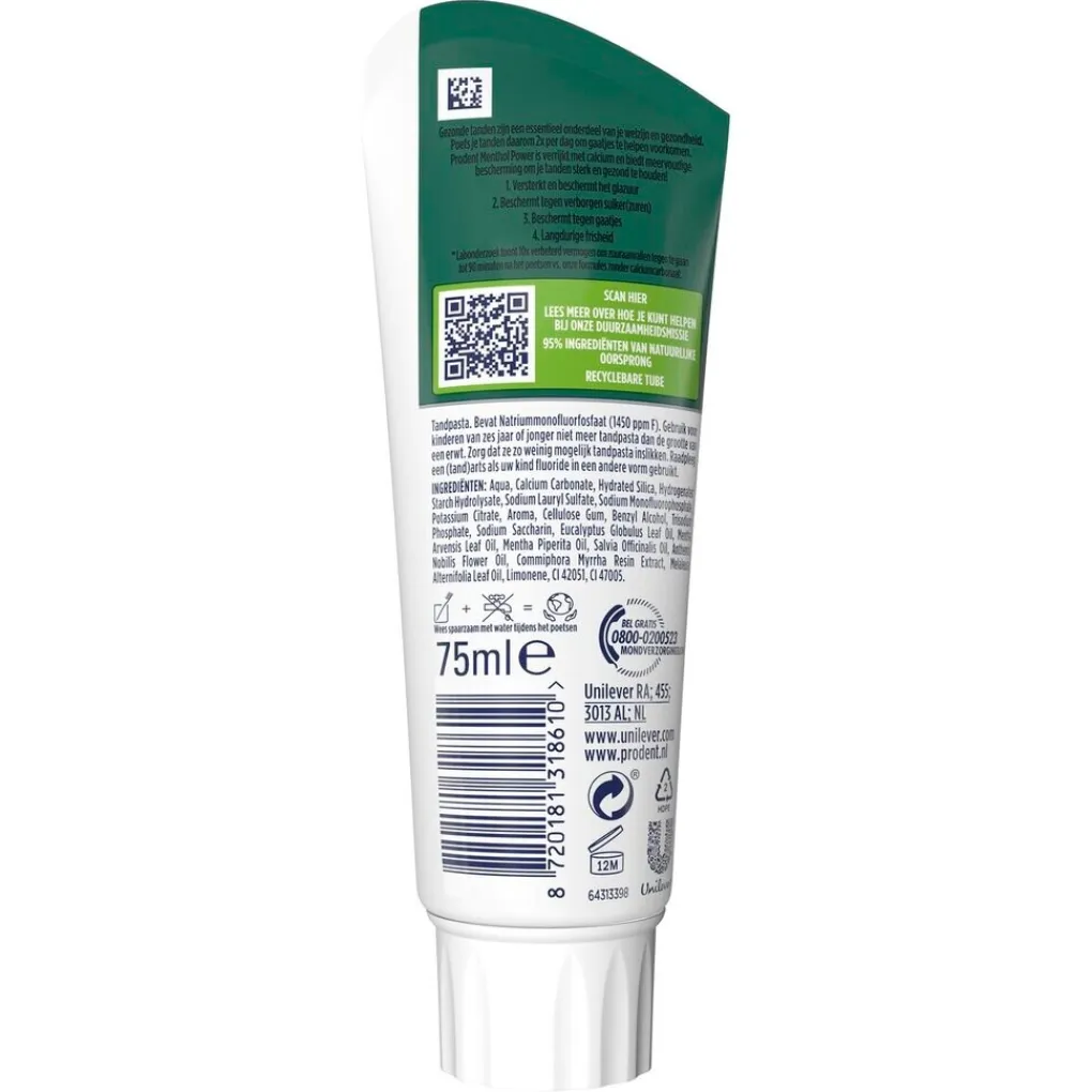 Prodent Tandpasta>Menthol Power Tandpasta