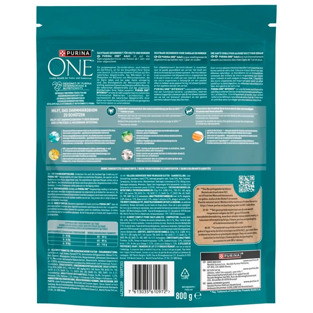One Diervoeding>Purina Adult Rijk aan Zalm Kattenvoer