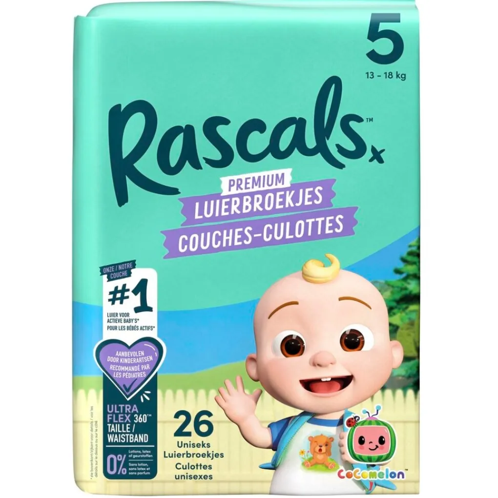 Rascal + Friends Luierbroekjes Maat 5>Rascals Maat 5 Cocomelon Luierbroekjes
