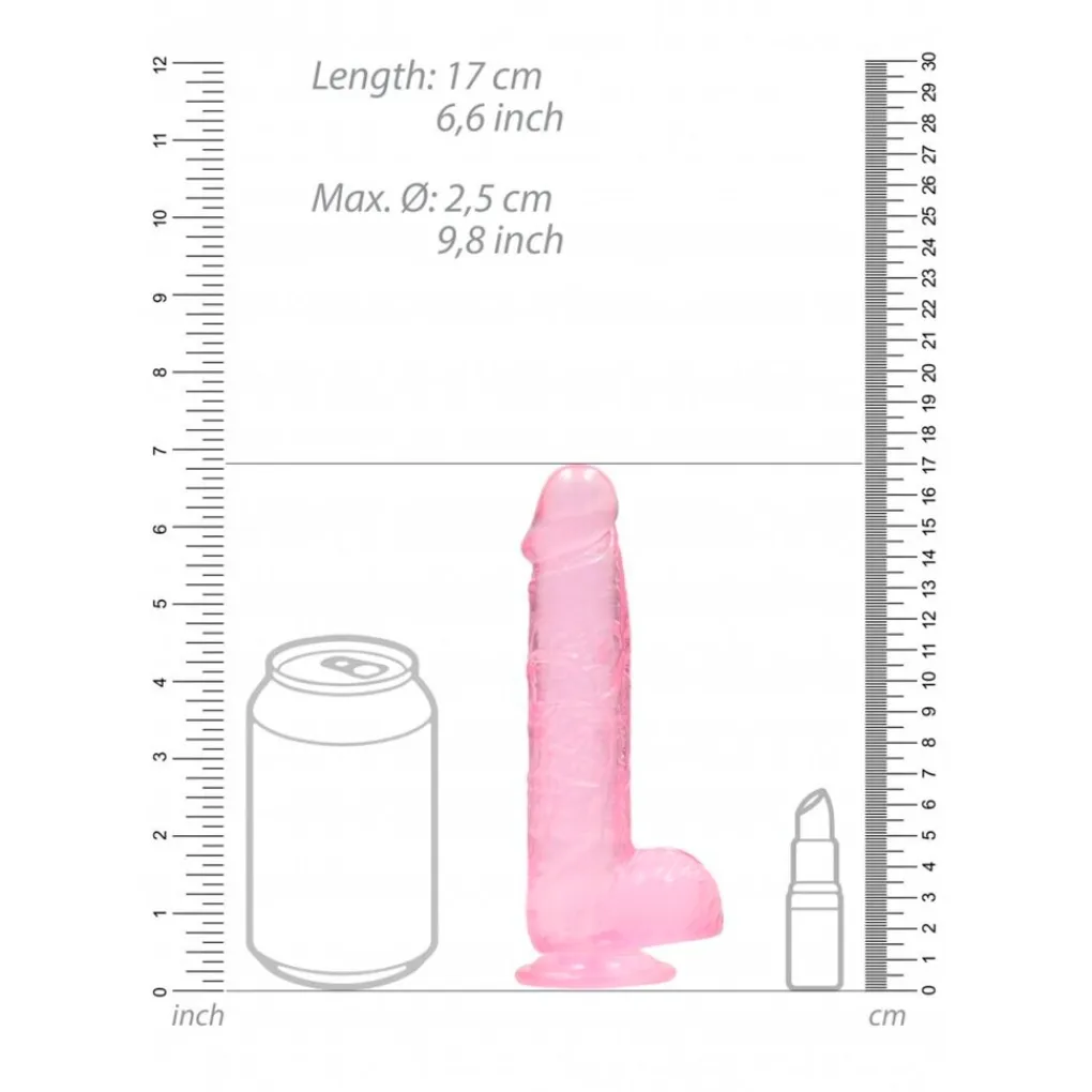 Real Rock Seksspeeltjes>Crystal Clear Dildo