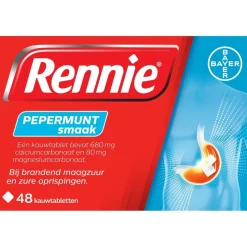 Rennie Maag- En Of Darm>Pepermunt Kauwtabletten