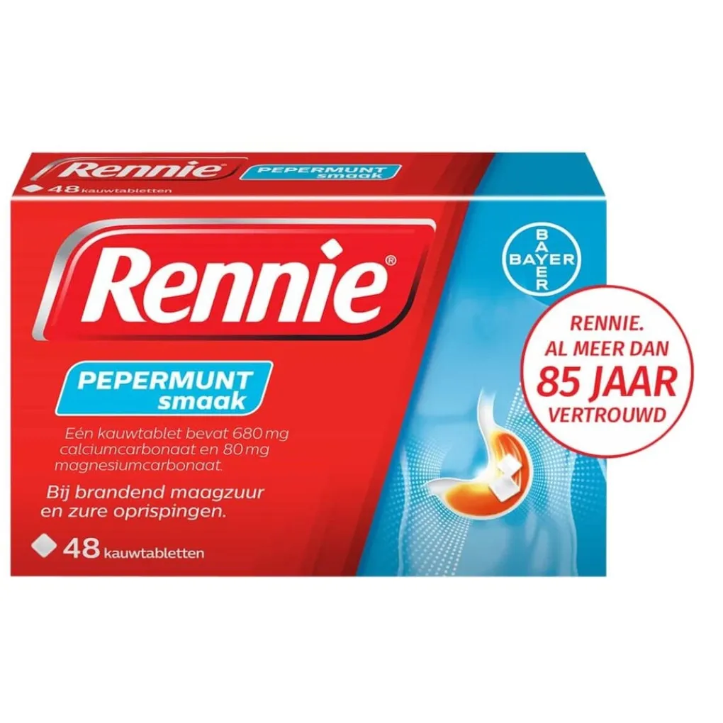 Rennie Maag- En Of Darm>Pepermunt Kauwtabletten