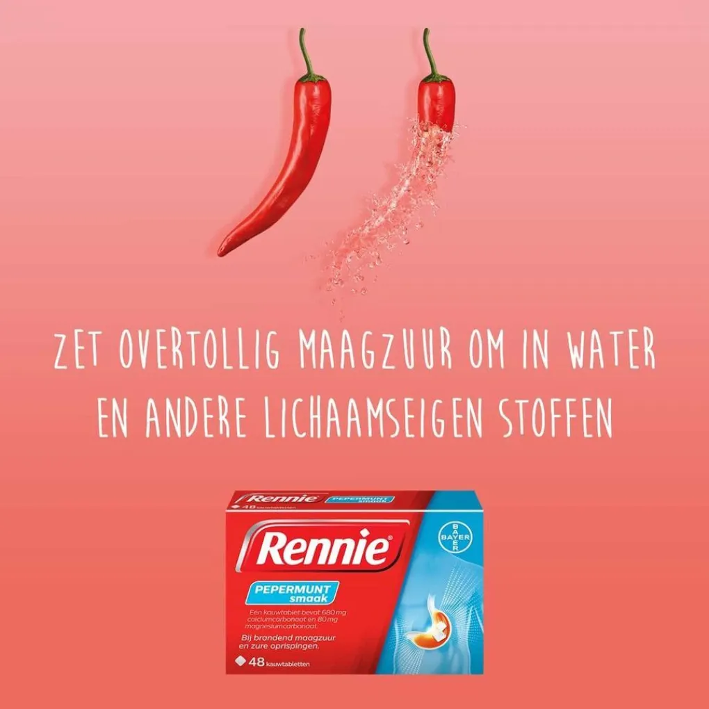Rennie Maag- En Of Darm>Pepermunt Kauwtabletten