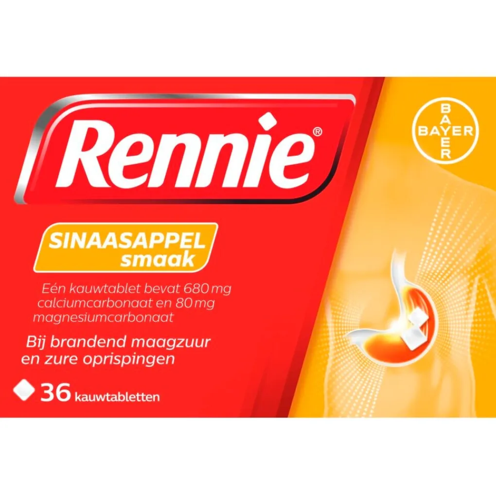 Rennie Maag- En Of Darm>Sinaasappel Kauwtabletten