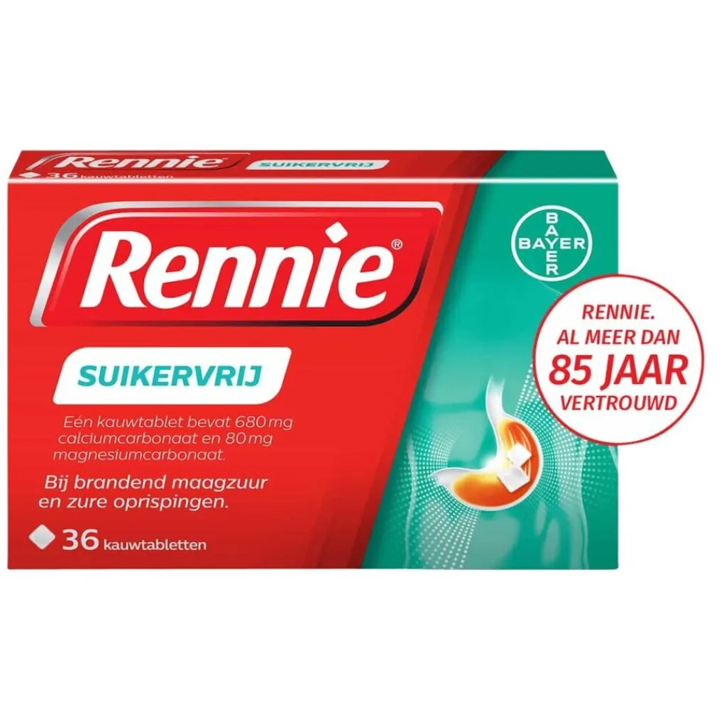 Rennie Maag- En Of Darm>Suikervrij Kauwtabletten