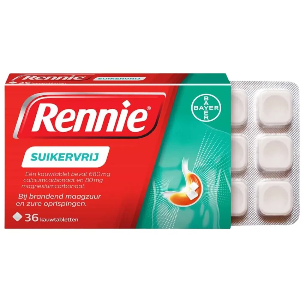 Rennie Maag- En Of Darm>Suikervrij Kauwtabletten