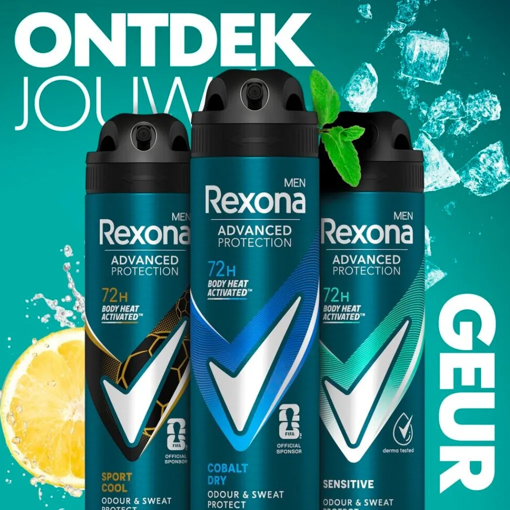 Rexona Deospray>Men Advanced Protection Cobalt Dry Antitranspirant Spray